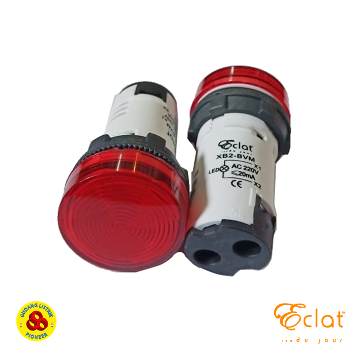 Eclat Pilot Lamp LED 22mm 220V AC Panel LED Red Indicator 22mm
